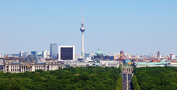 Panoramo de urbo Berlino