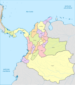 Political division of the Republic of New Granada in 1832 Colombia in 1835.svg