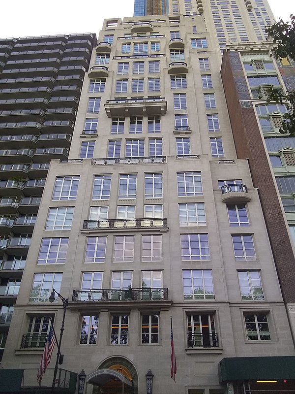 The facade on the Villas portion of 220 Central Park South