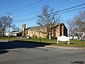 Community Christian Fellowship Church, located at 105 Princeton Boulevard, Lowell, Massachusetts. The building also serves as the campus for Community Christian Academy, and was the former site of Temple Beth El, a conservative Jewish synagogue. South (front) and east sides of building shown.