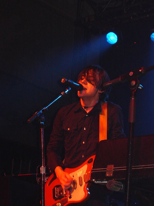 Conor Oberst performing in 2005 with Bright Eyes at Schlachthof, in Wiesbaden, Germany