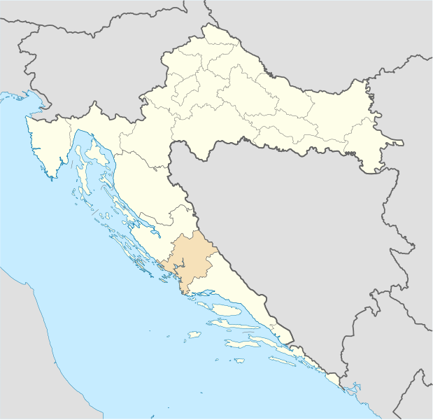 File:Croatia location map, Sibenik-Knin county.svg