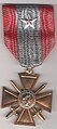 Croix de guerre des TOE du colonel Brébant avec une étoile d'argent.