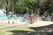 Deutsch: Radsport bei den Olympischen Jugendspielen 2018 Tag 10, 16. Oktober 2018 - Combined Criterium – XCC Qualifikation weiblich English: Cycling at the 2018 Summer Youth Olympics – Women's Combined Criterium – XCC Qualification on 16 October 2018.