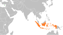 Map indicating locations of Cyprus and Indonesia