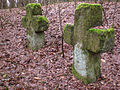 Two stone crosses