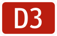 D3 Motorway shield}}