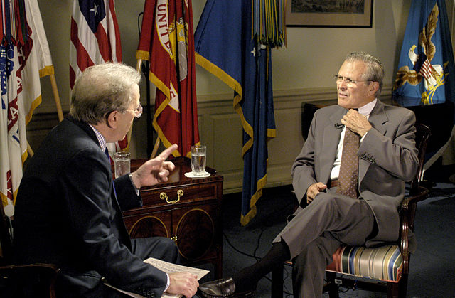 Interview for the BBC with Donald Rumsfeld in 2005