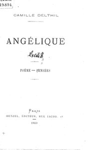 Camille Delthil, Angélique : Poème - Pensées, 1869    