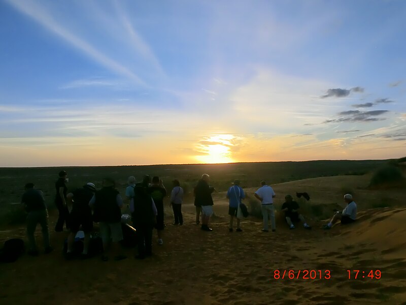 File:Desert Sunset at Big Red Dune West of Birdsville - panoramio.jpg