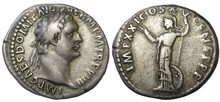 Silver denarius of the Roman Emperor Domitian dated c. 90 AD