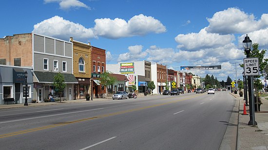Downtown Kalkaska along U.S. Route 131