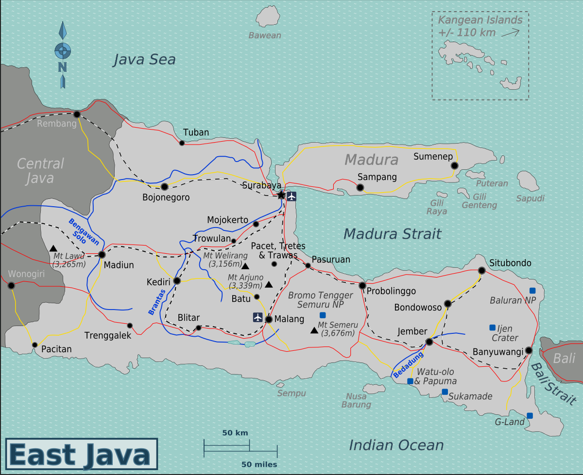 Daftar sungai di  Jawa  Timur  Wikipedia bahasa Indonesia 