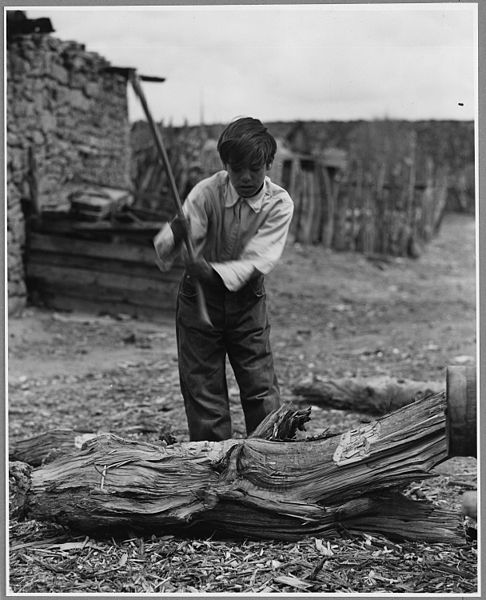 File:El Cerrito, San Miguel County, New Mexico. Firewood is used in considerable quantities all through . . . - NARA - 521191.jpg