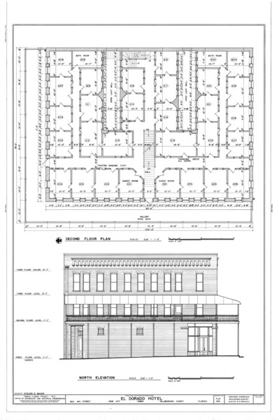 File:El Dorado Hotel, 1804 Fourteenth Street, Tampa, Hillsborough County, FL HABS FLA,29-TAMP,10- (sheet 2 of 3).tif