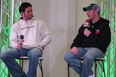 Elliott Sadler and Dale Earnhardt, Jr. in an interview on Performance Racing Network