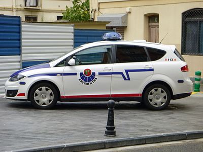 Patrol unit from the Ertzaintza, the Basque autonomous police force
