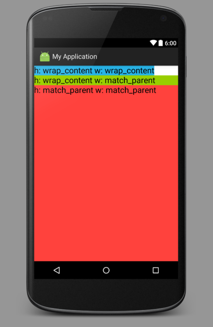 Match parent Wrap content что это.