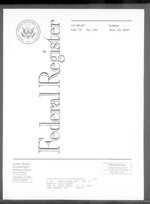 Thumbnail for File:Federal Register 2007-11-30- Vol 72 Iss 230 (IA sim federal-register-find 2007-11-30 72 230).pdf