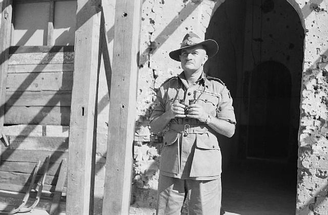Field Marshal Sir William Slim, General Officer Commanding Fourteenth Army in Burma, 5 March 1945.
