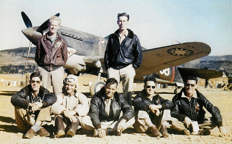 File:First American Volunteer Group Soldiers at Yunnanyi Airport.jpg