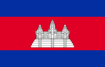 The national flag of Cambodia in its present form was originally adopted in 1948 and readopted in 1993, after the Constituent Assembly election in 1993 and restoration of the monarchy. Red color in the flag represents bravery.