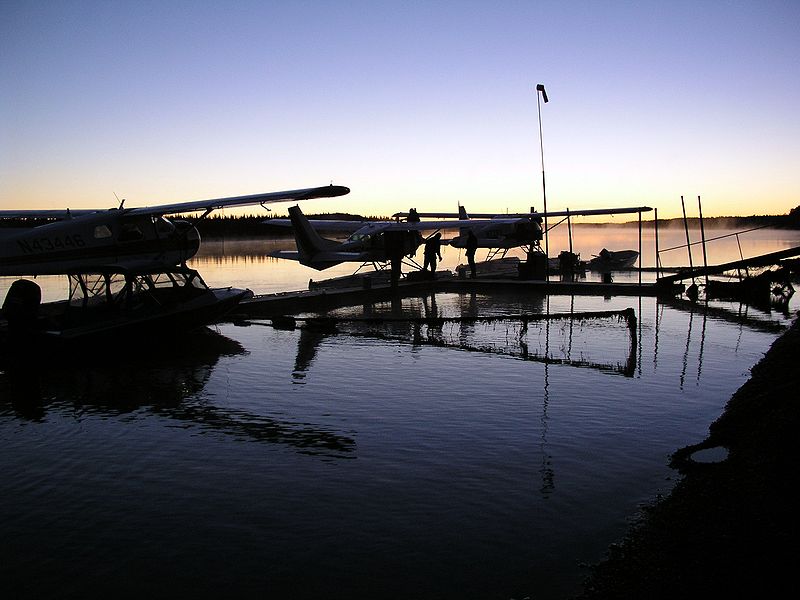 File:Floatplanes in King Salmon.jpg