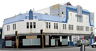 The Prince Edward Cinema, since demolished Former Prince Edward Cinema Woburn, Lower Hutt (4420441341).jpg
