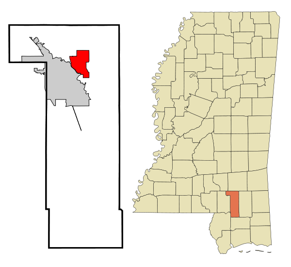 File:Forrest County Mississippi Incorporated and Unincorporated areas Petal Highlighted.svg