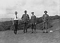 Four gentlemen golfers on the tee of a golf course (5014828806).jpg