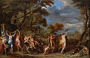 Bacchanal, 86,5 × 131 cm, 1648, Kunsthistorisches Museum Wien.