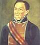 A headshot painting of a man (Gabino Gaínza) in 19th-century military uniform