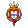 Garter encircled arms of Louis Philip, Duke of Braganza, Crown Prince of Portugal.png