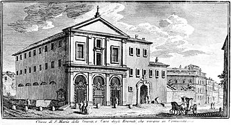 La chiesa in un'incisione di Giuseppe Vasi (1756)