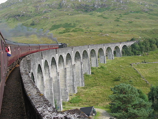 View from a train on the viaduct