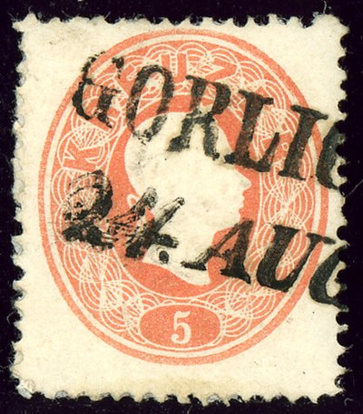 Austrian KK stamp issue 1861, cancelled GORLICE