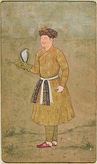 Khan ‘Alam, Mughal Emperor Jahangir’s Falconer and His Ambassador to Iran, with a Sparrow Hawk