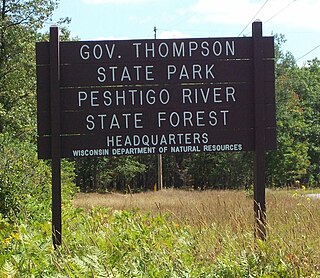 Peshtigo River State Forest State park in Marinette and Oconto counties, Wisconsin