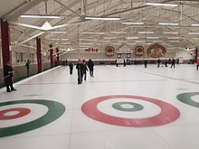 Interior ice-level of Granite Curling Club, Winnipeg