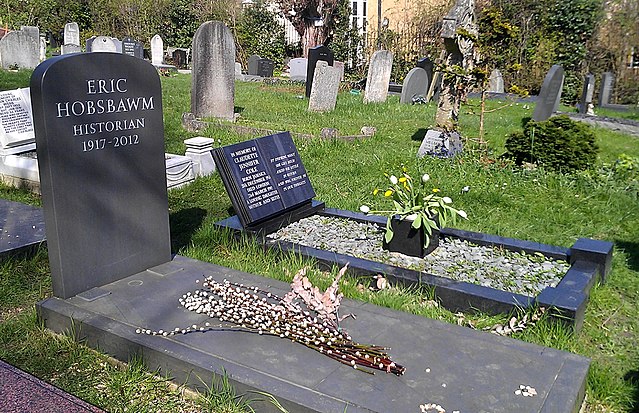 Hobsbawm's grave in Highgate Cemetery