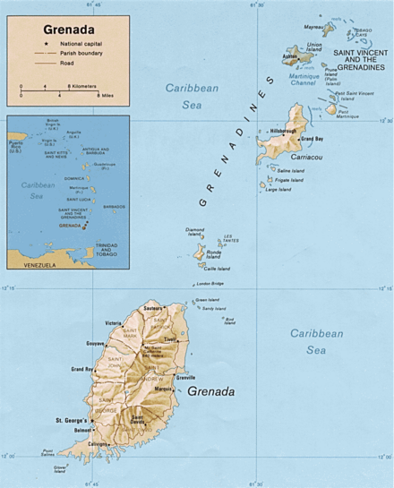 A map of Grenada