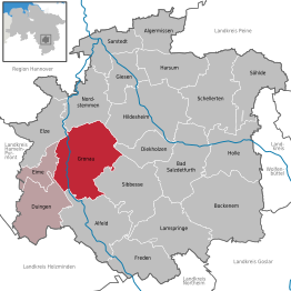 Kaart van Gronau (Leine)