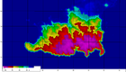 Relief map of Guernsey (SRTM data).