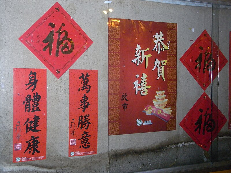 File:HK night DPHK 香港民主黨 Szeto Wah 司徒華 Chinese New Year Writing 墨寶 Feb-2011.JPG