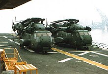 CH-53-Hubschrauber des HMH-769 an Bord der Inchon