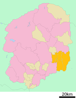 Lokasi Haga di Prefektur Tochigi