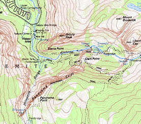 Map showing Grizzly Peak