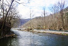 Pigeon River in Hartford, Tennessee, United States, out in wildlife.