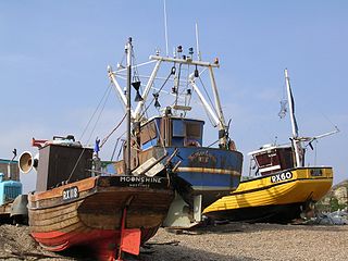 Hastings fishing boats on beach 02