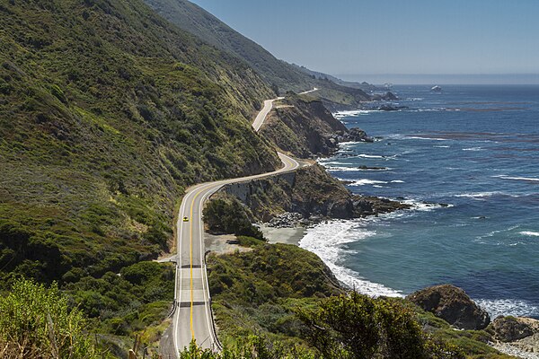 Highway 1 near Ragged Point at the southern end of the Big Sur region